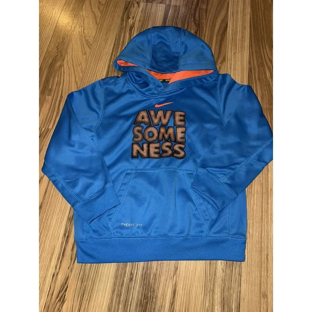Nike Hoodie Hooded Sweatshirt Dri-fit Boys Sz 7 Lot Of 2 EUC Therma‎